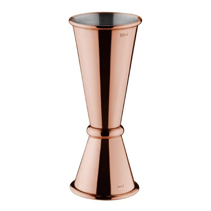 Olympia Banded Copper Jigger Double Ended Cocktail Measure 25/50ml Barware Accessory