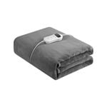 Royal Comfort Thermolux Heated Electric Fleece Throw 160 x 120 cm Grey