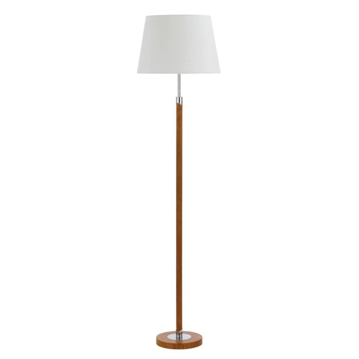 Telbix Teak/White Belmore Floor Lamp