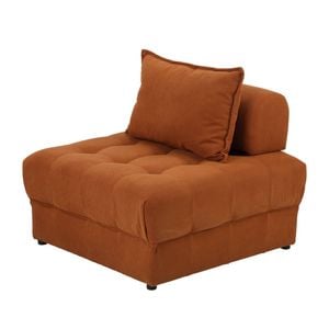 Oikiture 1 Seater Velvet Modular Sofa Lounge Chair