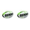 2PK Summit Global Advance Rugby League Ball 3.0 Size 5 - White/Green