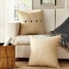 CottonMore 2pcs of Seersucker Cushion Covers Beige 50x50cm