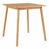 Costway Bamboo Dining Table For 2-4 Solid Wood Writing Desk Square