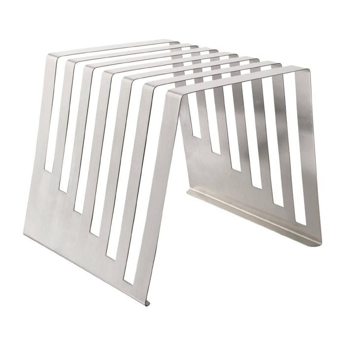 Hygiplas Chopping Board Rack Stainless Steel Tiered 6 X 15mm Slots Commercial Kitchen Storage