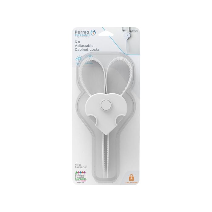 Perma Child Safety Adjustable Cabinet Locks – 3 Pack
