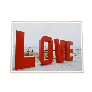 Galrie Stunning Love on the Water Fine Art Photography Poster, Wood Frame, 70 x 100cm (28 x 40inch)