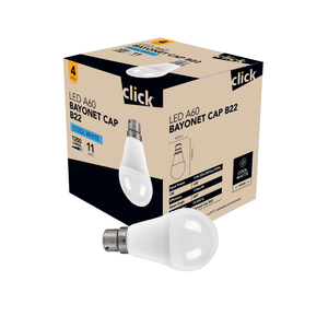 Click A60 BC LED 1250lm Cool White 11W Globe - 4 Pack