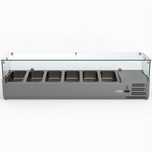 Fed-x Flat Glass Salad Bench  - Countertop Prep Fridges (xvrx1500/380)