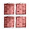 4pk Cdsi Essential Box Cushion Stripe Recycled Cotton Polyester Red 40x40x8cm