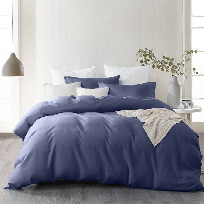 Royal Comfort 2000tc Quilt Cover Set - Bamboo Cooling Hypoallergenic Blue Queen