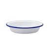 Falcon Deep Pie Dish Milk Plate 18cm White & Blue