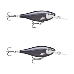 2x Rapala 7.5cm Shad Rap Elite (Floating) Fishing Lures - Gilded Matte Black UV