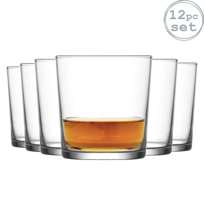 Lav Bodega 345ml Double Old Fashioned Tumbler Glasses - Set Of 12 Whiskey Rocks Glasses Scotch, Bourbon, Cocktails & Water