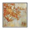 Artey | Golden Foliage - Framed Canvas - Black Frame - 84 x 84cm