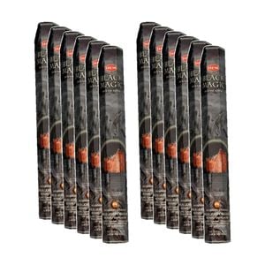 12PK HEM Home Fragrance Scented Smelling Incense Sticks Packet Set Black Magic