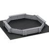 Keezi 182cm Round Wooden Sandpit with Bench Seats & Cover - Grey
