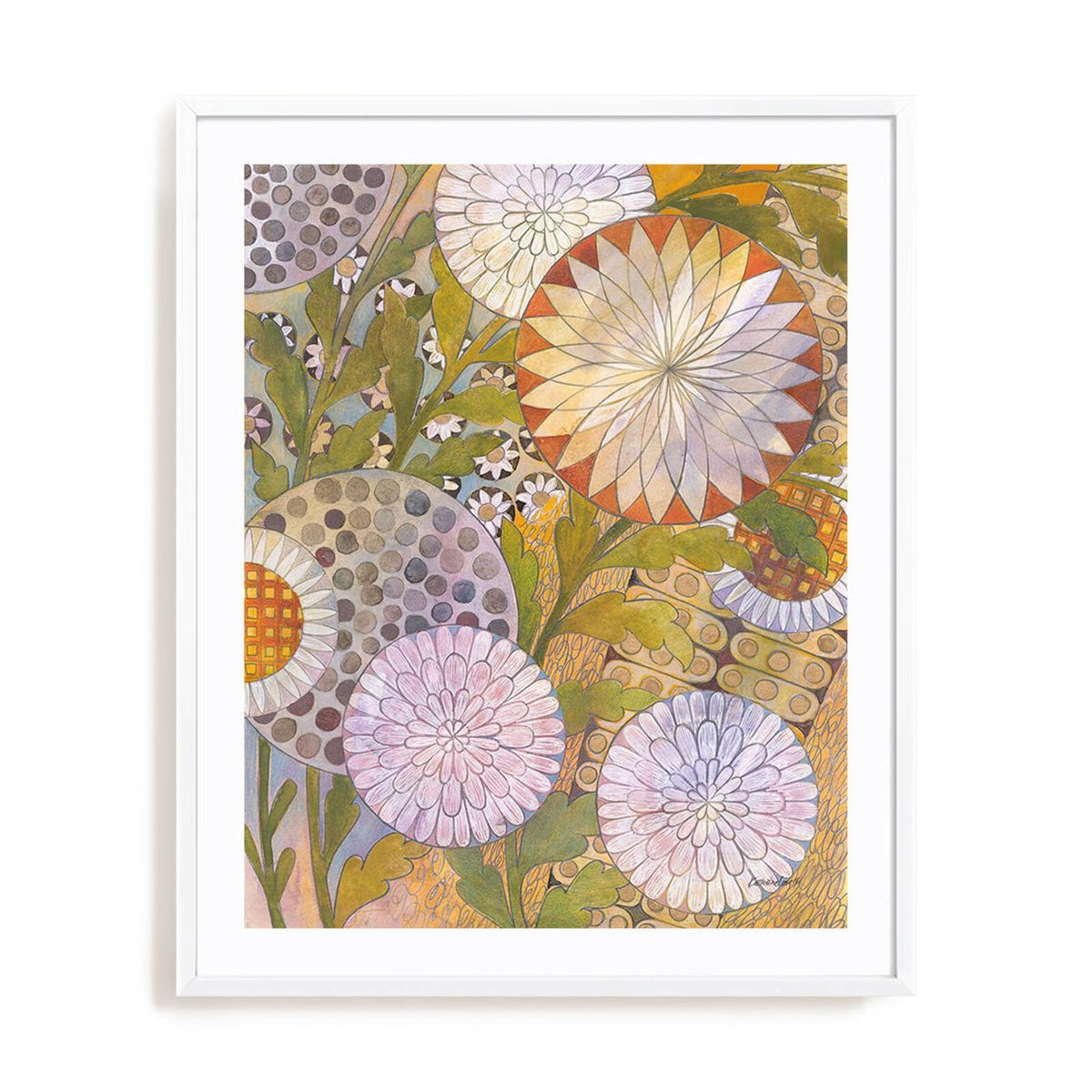 Artey | Whimsical Garden II - Framed Print - White Frame - 80 x 95cm ...