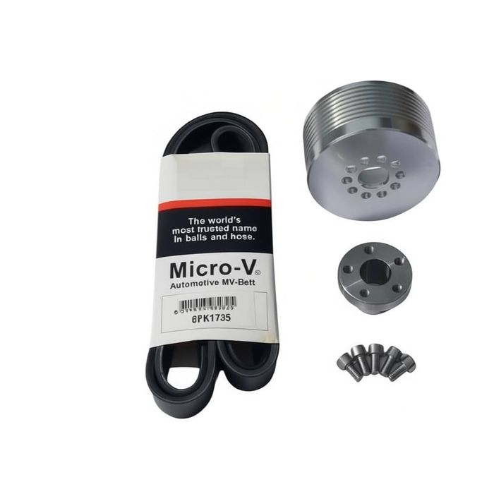 10psi (3.4 Inch) Boost Pulley Upgrade Kit With Belt To Suit Holden L67 Supercharged V6