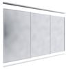 Lugna 2100 x 2701-3600mm Clear Anodised Mirror Wardrobe Triple Sliding Doors