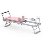 Advwin Home Foldable Pilates Reformer Machine Exercise Equipment with Wheels 120kg Capacity