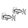 Estilo Chrome Jumper Valve Cross Handle Washing Machine Set