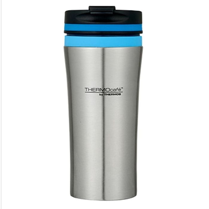 Thermos Thermocafe Double Wall Stainless Steel Travel Tumbler 380ml - Blue