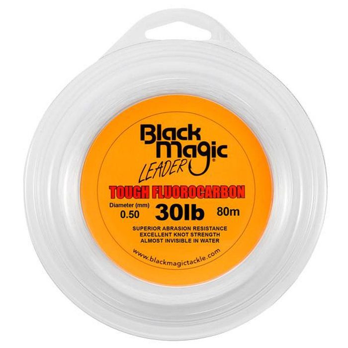Black magic tough fluorocarbon fishing leader 30lb