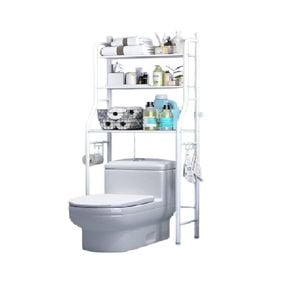CARLA HOME 3-Tier Over The Toilet Storage Rack with Hooks & Paper Holder for Bathroom & Laundry Room