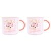 2PK Splosh Caravan Fuelled By Ceramic Coffee Mug 390ml/10cm Camping Cup Pink