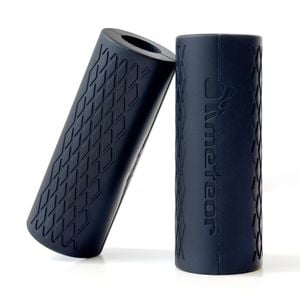 METEOR Black 12.5x5cm Slilcone Non-Slip Barbell Protective Pad