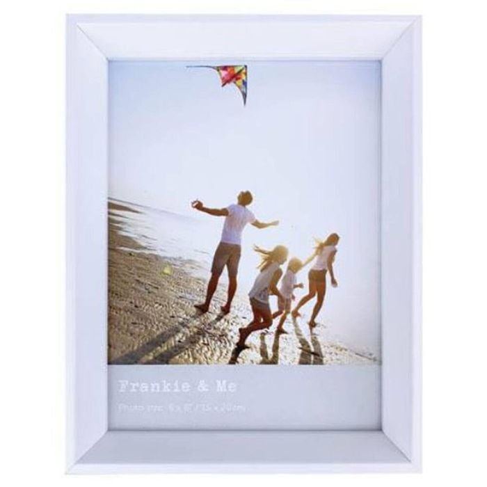 Frankie & Me Window Wooden 6x8'' Picture Frame Home/Office Photo Decor White
