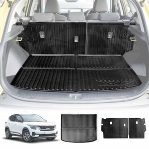 Boot Liner Back Seat Protector Combo for Kia Seltos 2022-Onwards Kick Mats Cover Cargo Trunk