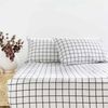 Bambury Grid Flannelette Fitted Sheet Set