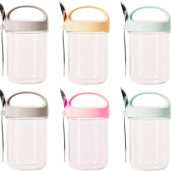 Fohoa 6 Pack 15oz Glass Overnight Oats Containers With Lids And Spoons