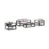 Balmoral 2+1+1 Seater Outdoor Aluminium And Teak Lounge Setting