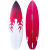 Summer Vibes Grom Youth Shortboard Surfboard - Red Flame - Red Flame, 5'4" X 18 1/8" X 2 1/8" 23l