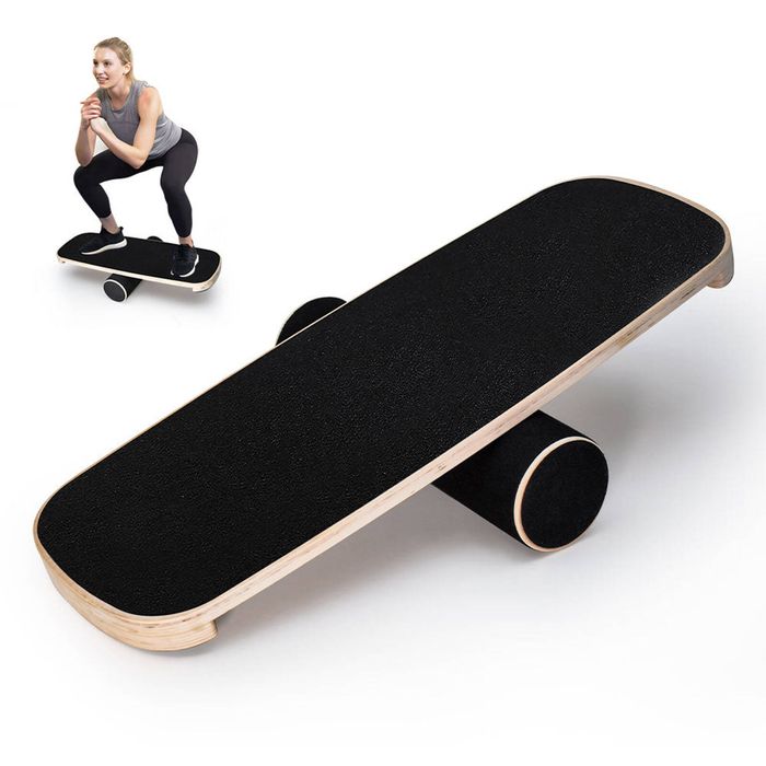 Wooden Balance Board Non-slip Roller Board Home Fitness Balance Trainer