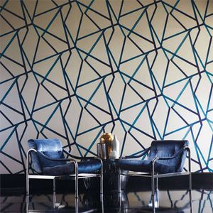 Wallpaper Trader Sumi Geometric Wallpaper Roll 10.05m X 68.6cm, Blue