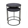 Set Of 2 Ssh Collection Philip 41 And 49cm Wide Nesting Side Tables - Black Nickel