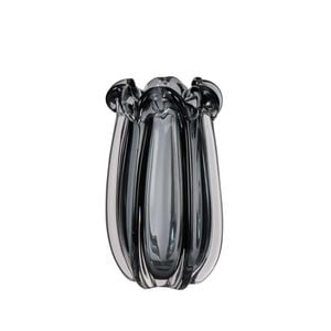 Amalfi Wavy Glass Vase Grey 15x15x28cm
