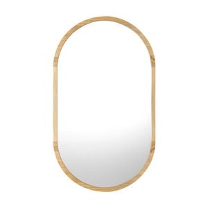 Oikiture 84x50cm Wooden Wall Mirror Oval