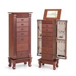 Costway Classic Jewelry Cabinet Standing Jewellery Storage Organizer