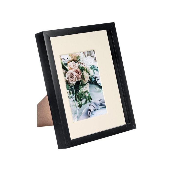 Nicola Spring 8" x 10" Black 3D Box Photo Frame - 4" x 6" Mount