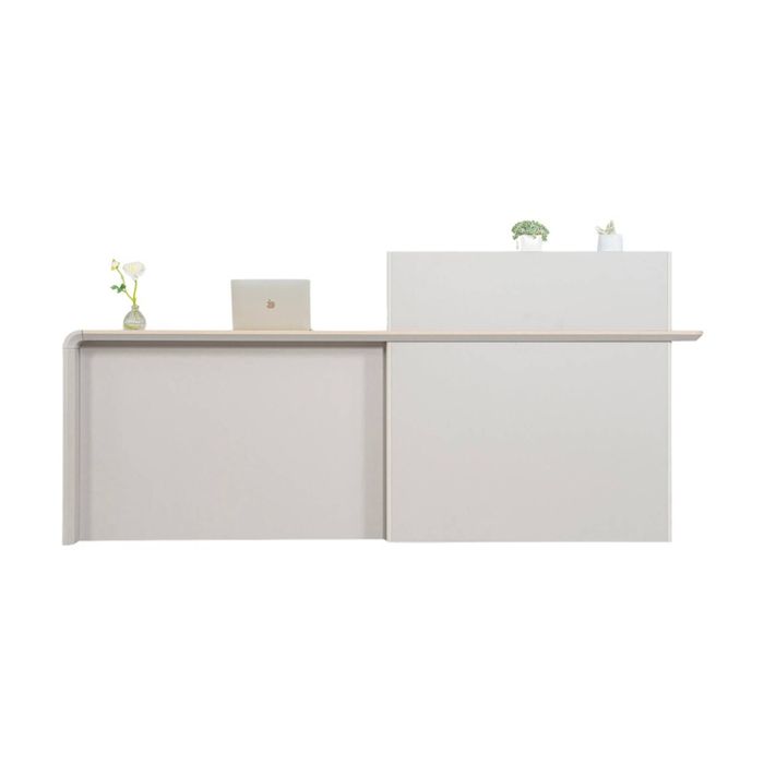 Modern Furniture Sevani Reception Desk Left Counter Oak 240x60x110cm