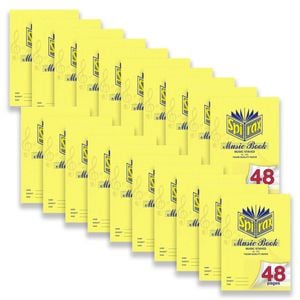 20pc Spirax 243 Music Book A4 48-pages Staved Writing Paper Notebook Yellow