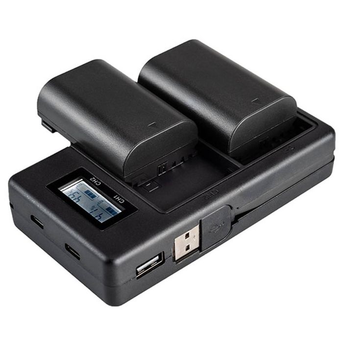 Inca SETCD-SD005 2-Slots USB Charger & Battery Kit for Canon-LP-E6