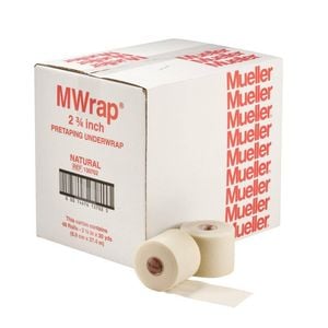 Mueller M-Wrap Latex-Free Multi-Purpose Wrap - 48 Rolls, Natural | Essential Sports & Injury Support - Box of 48
