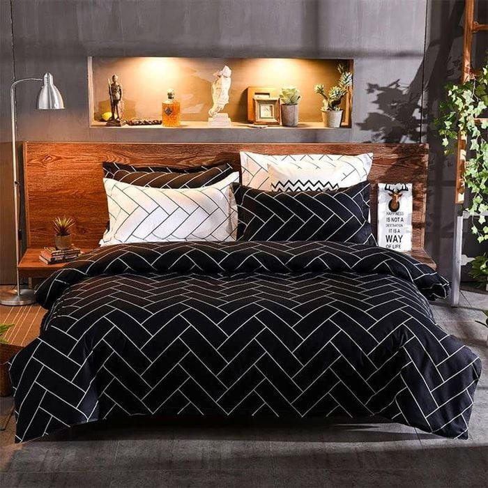 CleverPolly Print Microfibre Quilt Cover Set (3Pcs) - Glen - Queen Size