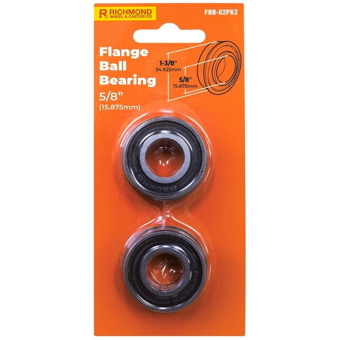 Richmond 1-3/8" x 5/8" Flange Ball Bearing - 2 Pack