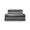 1800TC Art Silk Satin Pillowcase Fitted Sheet Set, Single Size Gray Super King